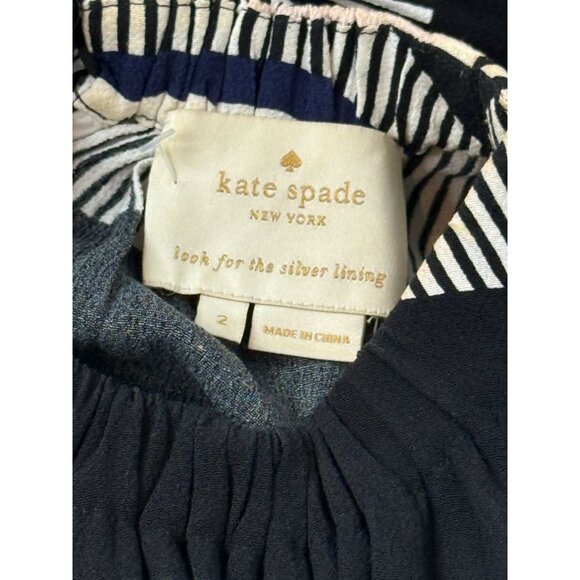 Kate Spade Sleeveless Stripe Tie Back Pocket Dress Size 2 - Picture 3 of 11